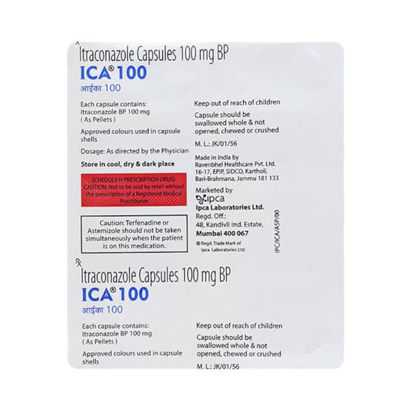 Ica 100Mg Strip Of 7 Capsules