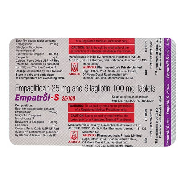 Empatrol S 25/100Mg Strip Of 10 Tablets