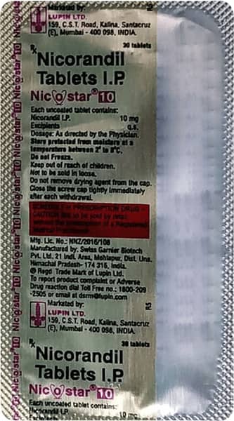 Nicostar 10mg Bottle Of 30 Tablets
