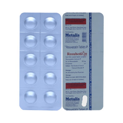 Rosuhenz 20mg Strip Of 10 Tablets