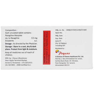 Rasaglide 0.5mg Strip Of 10 Tablets