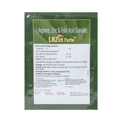 Lrzin Forte Orange Flavour Sugar Free Sachet Of 10gm Granules