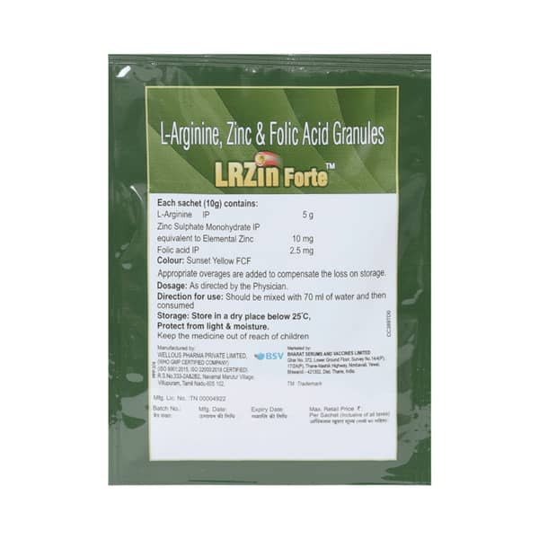 Lrzin Forte Orange Flavour Sugar Free Sachet Of 10gm Granules