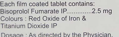 Bisotab 2.5mg Strip Of 10 Tablets