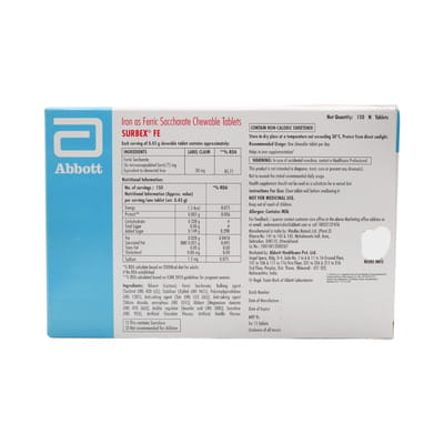 New Surbex Fe Strip Of 15 Chewable Tablets