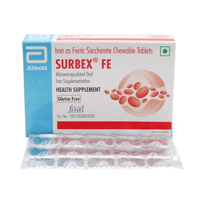 New Surbex Fe Strip Of 15 Chewable Tablets