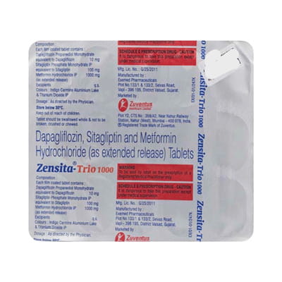 Zensita Trio 1000mg Strip Of 15 Tablets