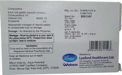 Recalmin D3 60k Strip Of 4 Softgel Capsules