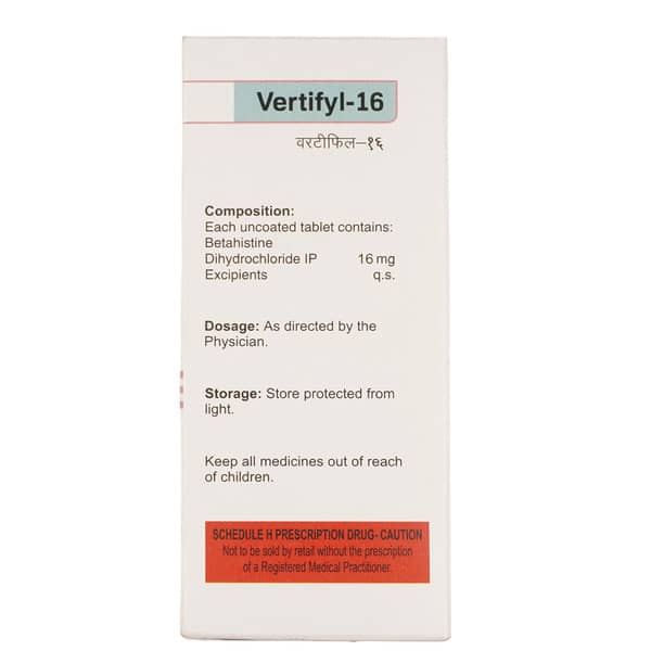 Vertifyl 16Mg Strip Of 10 Tablets