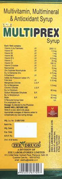 Multiprex Mix Fruit Flavour Bottle Of 200ml Syrup