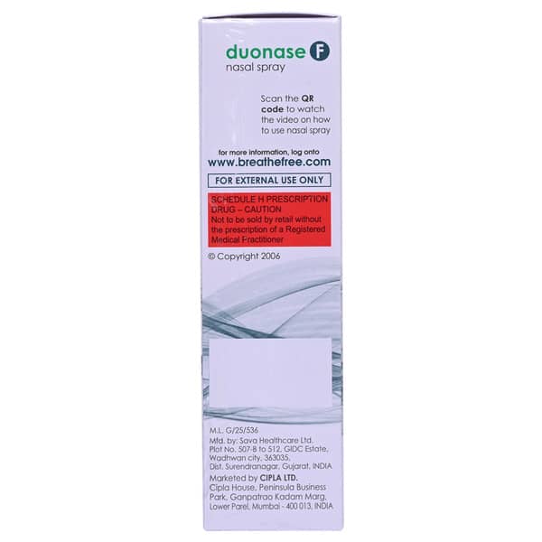Duonase F 70md Bottle Of 9.8gm Nasal Spray