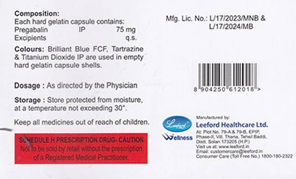 Pegabanyl 75mg Strip Of 10 Capsules