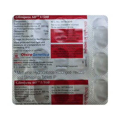 Glimiprex Mf 1/500mg Strip Of 15 Tablets