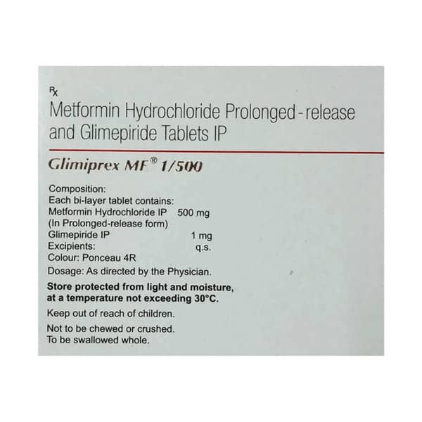 Glimiprex Mf 1/500mg Strip Of 15 Tablets