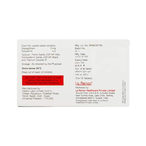 Dapaconic 5Mg Strip Of 15 Tablets