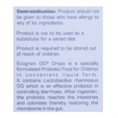 Ecogram Gg Bottle Of 4ml Oral Drops