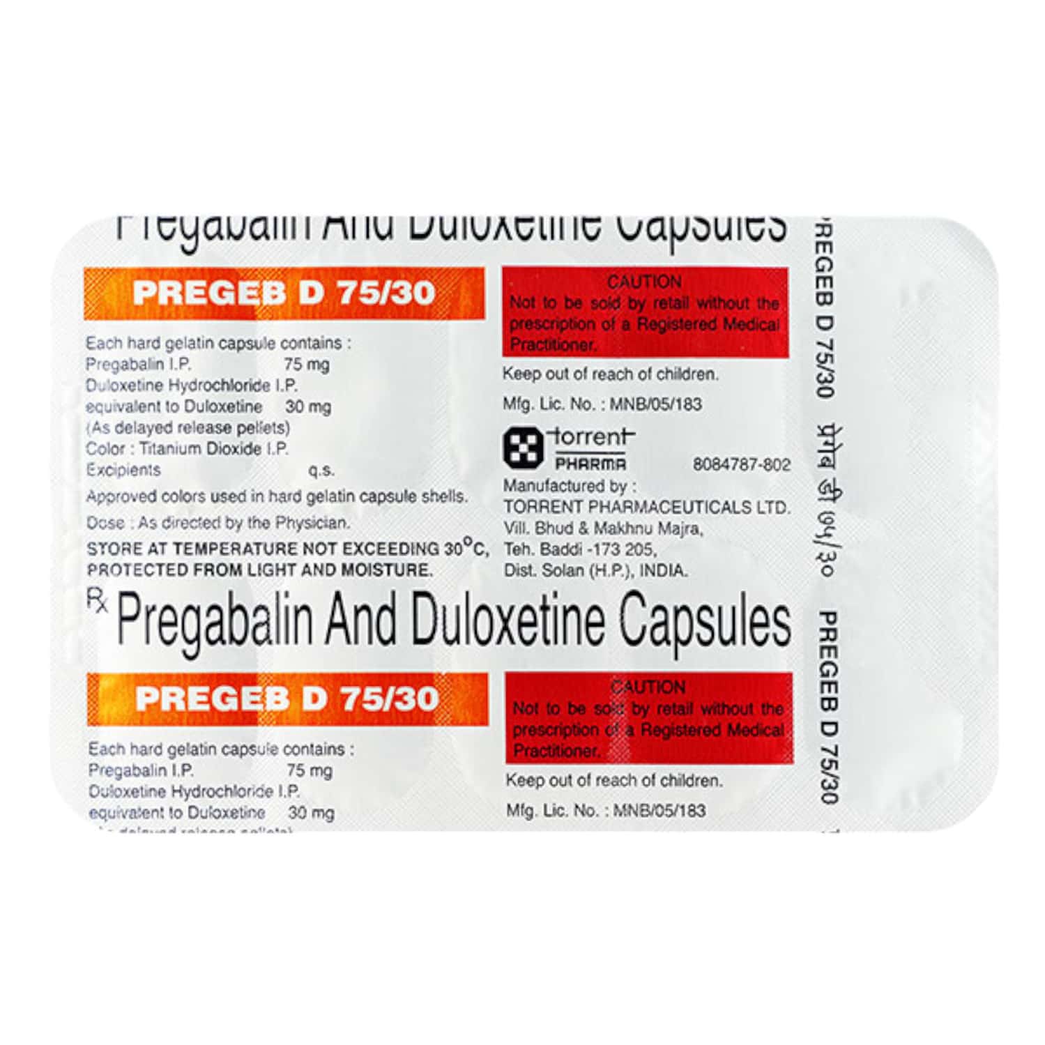 Pregex Pregeb D 75/30mg Strip Of 10 Capsules: Uses, Side Effects, Price ...