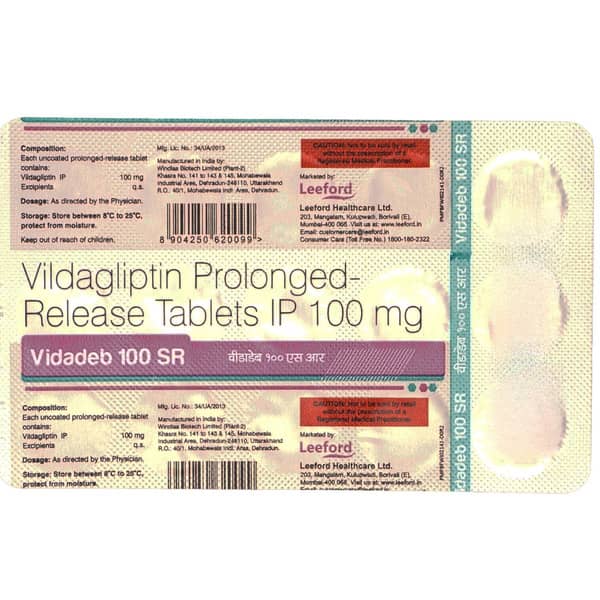 Vidadeb 100mg Sr Strip Of 15 Tablets