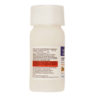 Cloff 125mg Mixed Fruit And Peppermint Flavour Bottle Of 30ml Dry Syrup