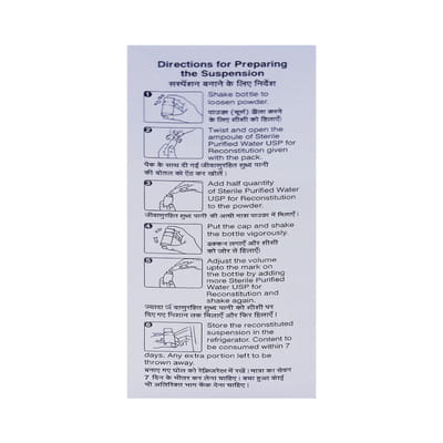 Monocef O Cv 100/62.5mg Delicious Pineapple Peppermint Flavour Bottle Of 30ml Dry Suspension