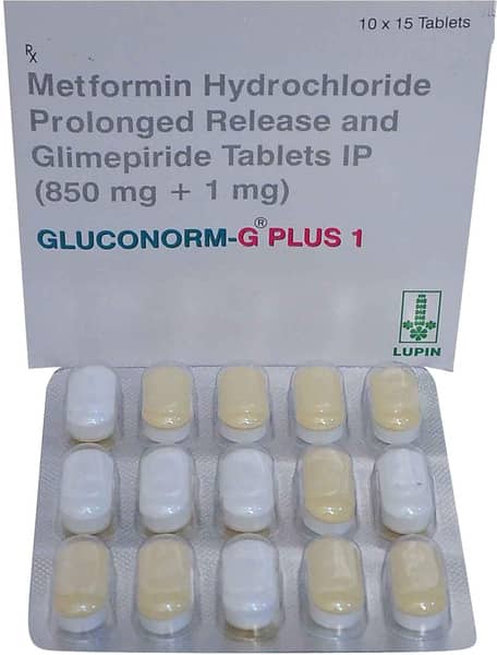 Gluconorm G Plus 1mg Strip Of 15 Tablets