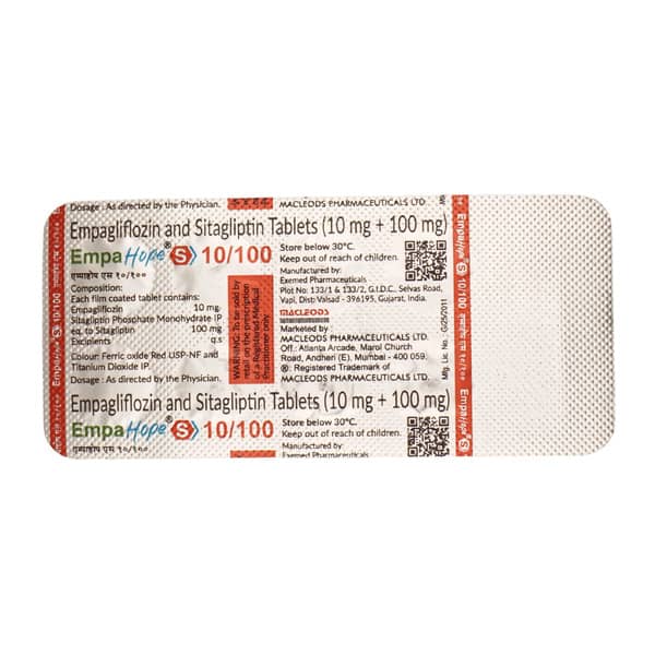 Empahope S 10/100mg Strip Of 10 Tablets