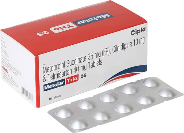 Metolar Trio 25mg Strip Of 10 Tablets