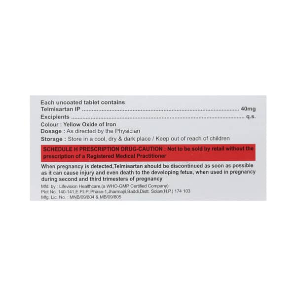 Telvonix 40Mg Strip Of 15 Tablets
