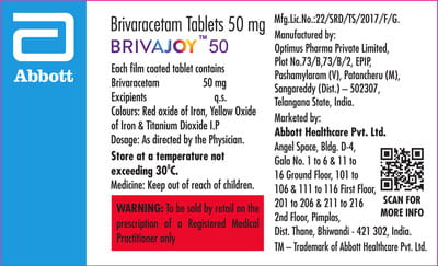 Brivajoy 50mg Strip Of 14 Tablets