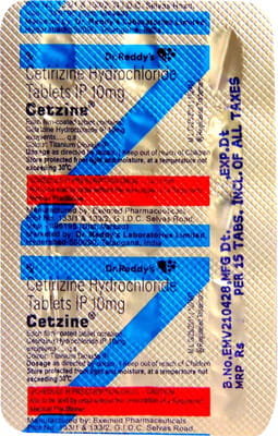 Cetzine 10mg Strip Of 15 Tablets