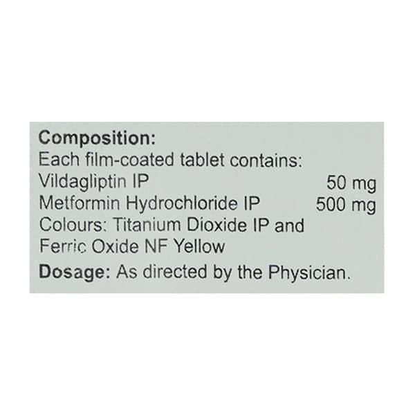 Vildagard M 50/500Mg Strip Of 15 Tablets