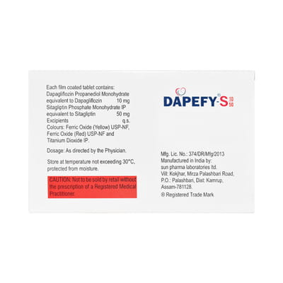 Dapefy S 10/50mg Strip Of 15 Tablets
