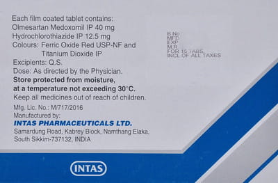 Olmark H 40mg Strip Of 15 Tablets