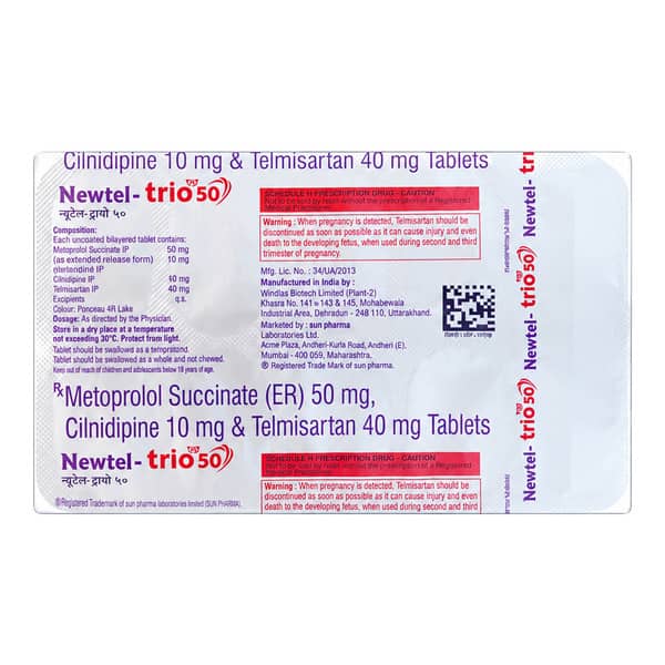 Newtel Trio 50Mg Strip Of 10 Tablets