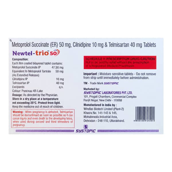 Newtel Trio 50Mg Strip Of 10 Tablets