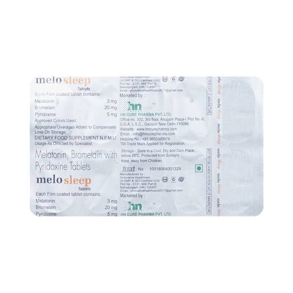 Melo Sleep Strip Of 10 Tablets