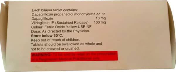 Daparyl V 10/100mg Strip Of 10 Tablets