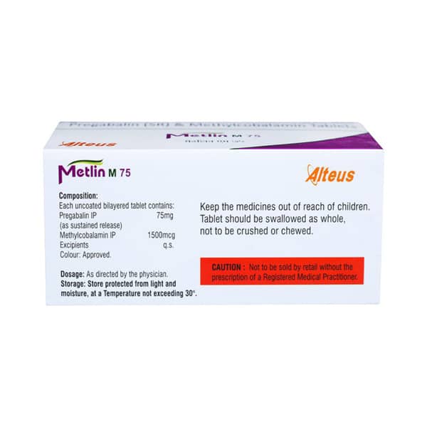 Metlin M 75mg Strip Of 15 Tablets