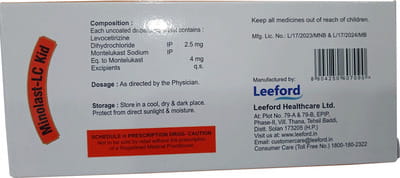 Minolast Lc Kid Strip Of 10 Tablets