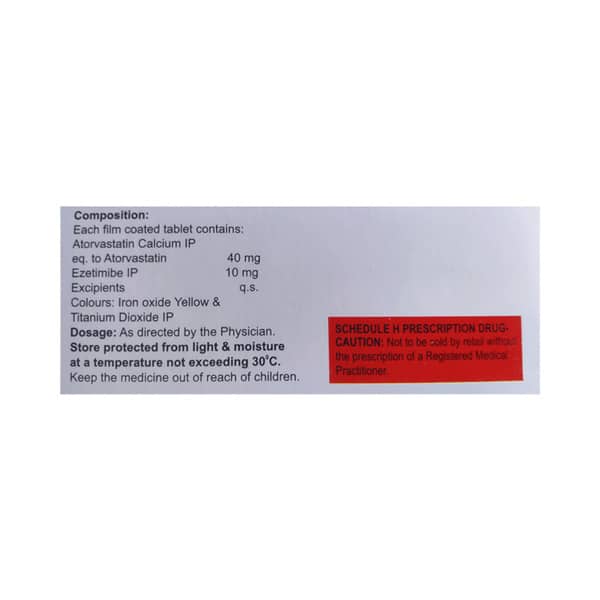 Atorsave Ez 40mg Strip Of 10 Tablets