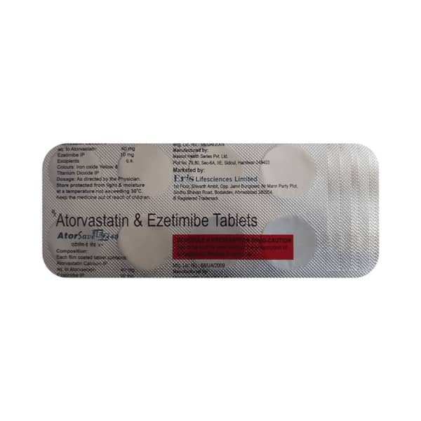 Atorsave Ez 40mg Strip Of 10 Tablets