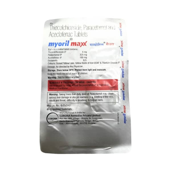 Myoril Maxx Strip Of 10 Tablets