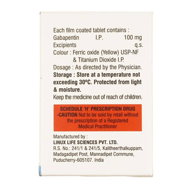 Gabagesic 100mg Strip Of 15 Tablets