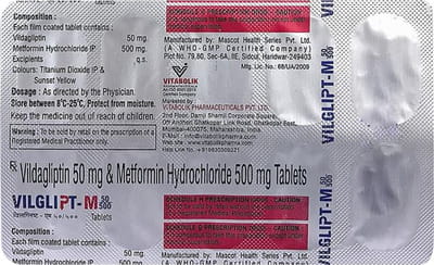 Vilglipt M 50/500mg Strip Of 10 Tablets