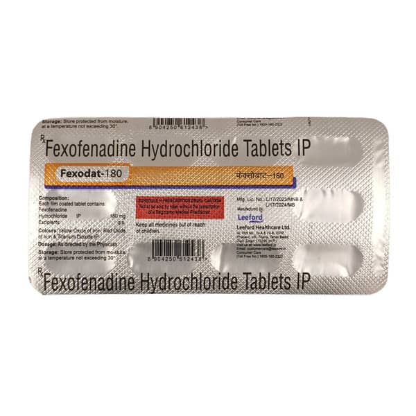 Fexodat 180mg Strip Of 10 Tablets