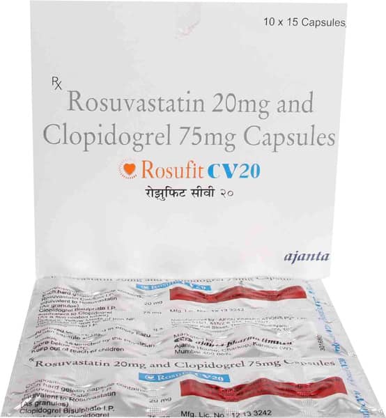 Rosufit Cv 20mg Strip Of 15 Capsules