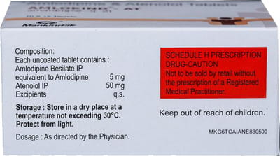 Amlokind At 5/50mg Strip Of 15 Tablets