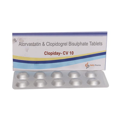Clopiday Cv 10mg Strip Of 10 Tablets
