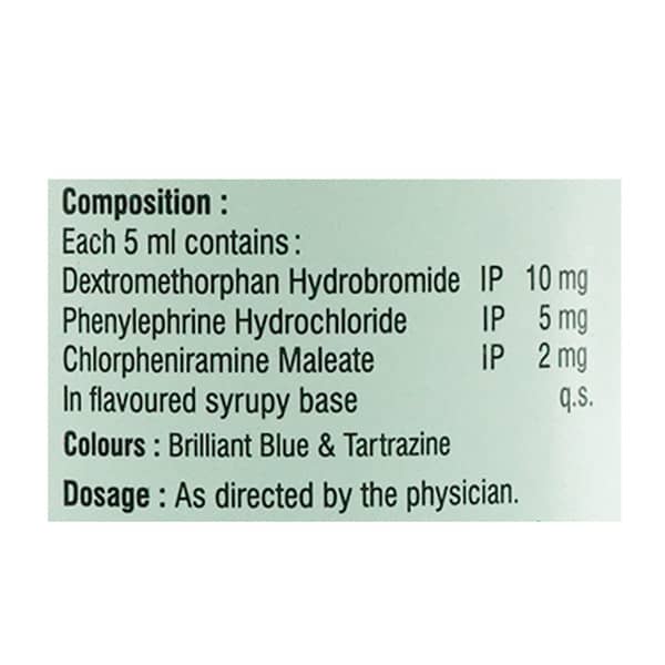 Syncoril D Mint Flavour Sugar Free Bottle Of 100Ml Syrup