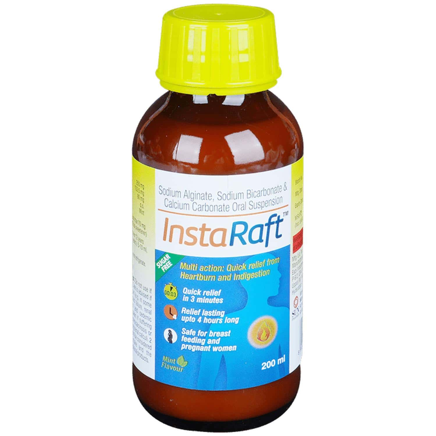 Instaraft Suspension | Mint Flavour Sugar Free: Uses, Side Effects ...